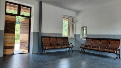 Kvasy, Rakhiv district, Transcarpathian region, Ukraine, 08.05.2025, interior of the railway station