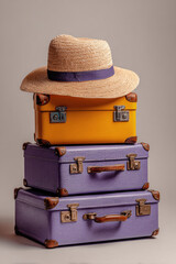 a trip to relax. Suitcases