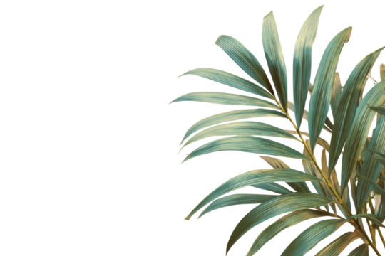 Close-up of tropical palm fronds
