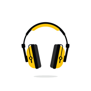 Yellow and black noise-canceling headphones.