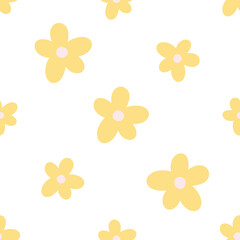 seamless floral pattern with yellow flowers 