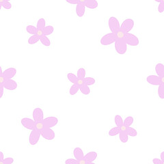 pink floral pattern, seamless pattern with pink flowers 