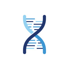 Illustration of a double helix DNA strand, representing genetics and biotechnology.