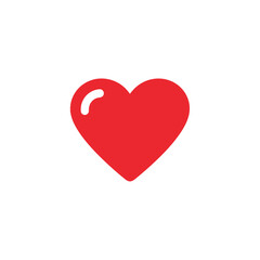 Simple red heart graphic, a common symbol of love and affection.