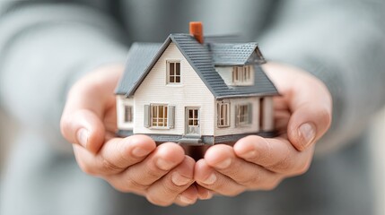 Secure your dream home with careful hands, a symbol of protection, investment, and future prosperity for families seeking stability and comfort.