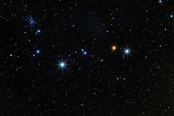 Fototapeta premium Bright constellations illuminate the night sky, creating a stunning celestial display