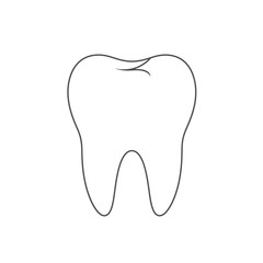 Simple line drawing of a damaged tooth.