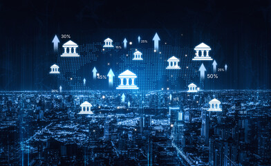 Online banking and digital banking innovation combining finance and technology, optimizing online banking systems, mobile banking services, and fintech for seamless experience. Spline