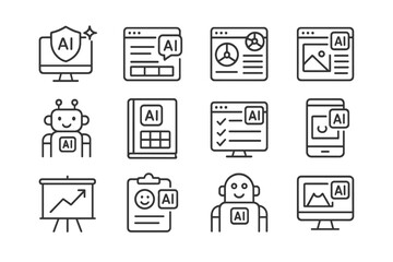 Vector ai generator content predictor color branding assistant icons tool brand icon