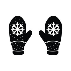 Cozy Winter Mittens Vector Set, Knitted Winter Mittens and Gloves Vector Illustration, Cute Christmas Mittens Vector Collection