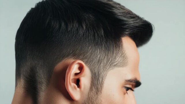 A man with a shaved head. His hair is short and he has a beard. He is looking at the camera
