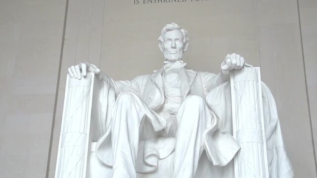 The lincoln memorial statue in washington dc, a monument to the american president