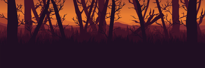 Evocative mood board asset for brand identity projects. Dark autumn forest for a conceptual creative presentation.