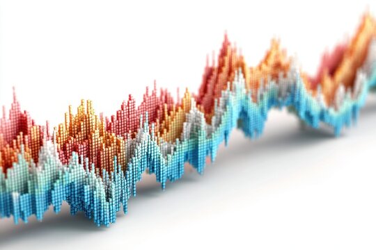 Candlestick chart illustrates stock market trends and financial data analysis on a global scale