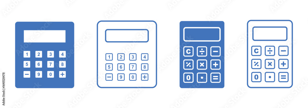 Poster calculator icon vector for web and mobile app. accounting calculator sign and symbol.