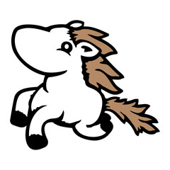 Horse Happy Running Jumping Cute Little Sweet Pony