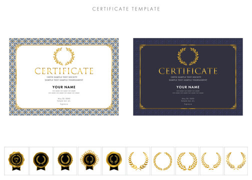 賞状２３５（横）certificate　award　表彰状　celebration