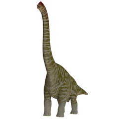 Majestic dinosaur with long neck and striped markings © Ilie