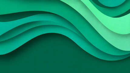 Elegant Green Wave Background Design