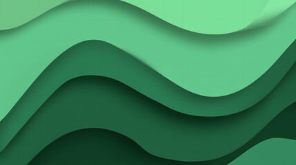 Abstract Green Wavy Background