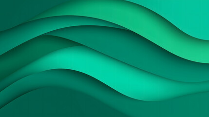 Abstract Green Wave Background