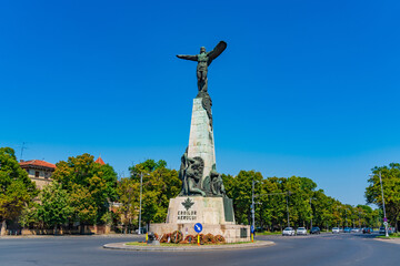 Monument to the Heroes of the Air at Aviators' Square in Bucharest, Romania