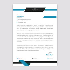Modern letterhead template design for business