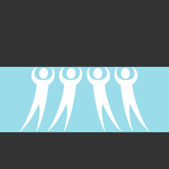 People holding heavy burden. Strength, weight, hard work, emergency, stress, pressure, responsibility, trap, desperate situation, doomed team in crisis concept. Flat design. EPS 8 vector illustration