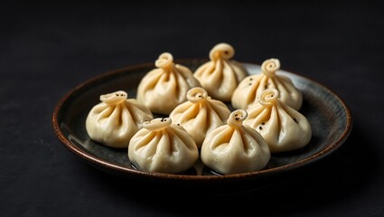 savory authentic cultural food heritage recipe dumplings khinkali georgian food traditional food gourmet handmade
