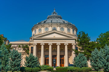 Fototapeta premium Romanian Athenaeum, a concert hall in Bucharest, Romania