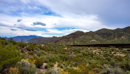 Desert mountain range landscape