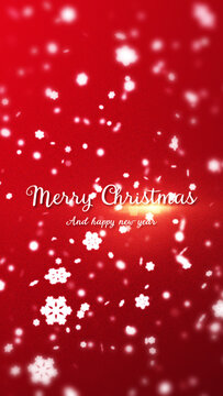 Christmas Snowflake Particle Explosion Title Animation &ndash; Vertical Format