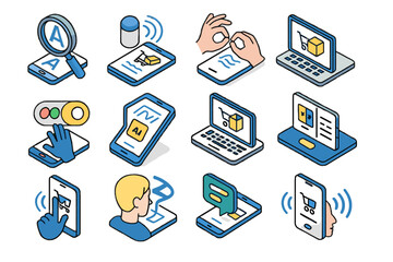 Gesture smart language size icon layout screen vector ar accessibility navigation