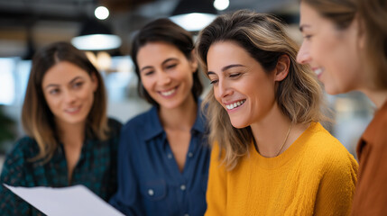 Obraz premium Women in Startup Meeting Brainstorming Solutions Together