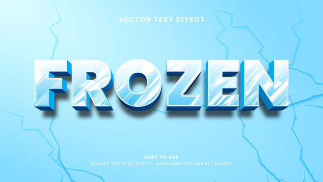 frozen editable text effect - Powered by Adobe