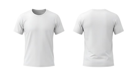 Front and back view of a plain white t shirt mockup