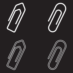 Paperclip Symbols in Multiple Vector Color Versions . Paperclip Icons with Circle Backgrounds in Multiple Colors