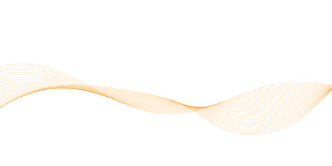 Golden and white wavy curve line with digital future technology concept background. Line art striped graphic template, banner background. Vector illustration.	