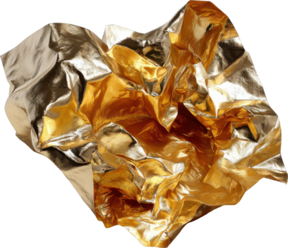 gold foil crumpled - Powered by Adobe