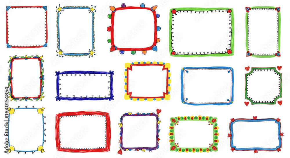 Aufkleber colorful square picture frames arranged in a neat grid pattern layout