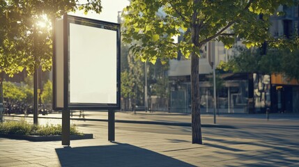 Billboard Construction in the city. An Advertising Mockup