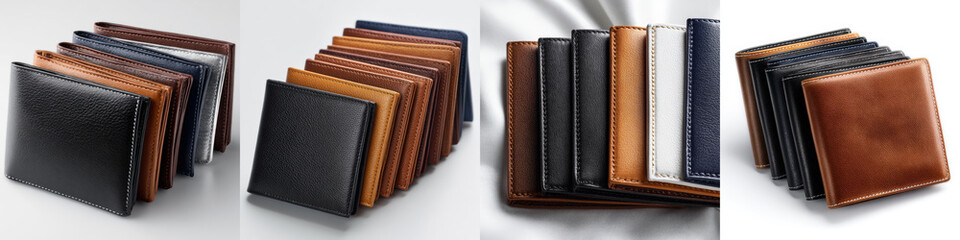 Collection of Leather Wallets in Various Colors