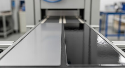 Sidebyside comparison of uncoated and slotdie coated supercapacitor electrodes showcasing graphene ink uniformity on pilot plant line.