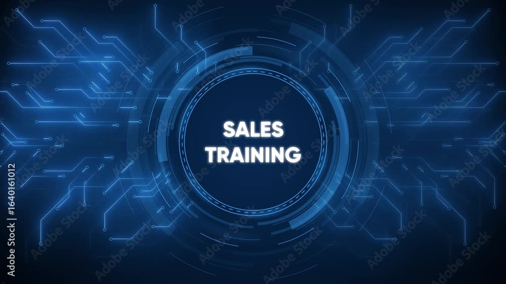 Aufkleber dynamic animated sales training digital tech circuit board concept abstract background