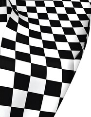 Checkered flag waving in the wind