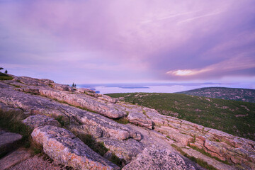 View from Cadillac Mountain in Acadia National Park, Maine