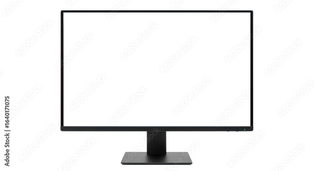 Poster black computer monitor display isolated on transparent background