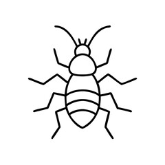 Obraz premium Vector icon of a springtail insect with six legs