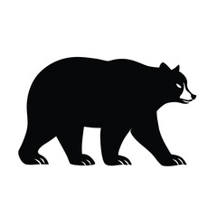 Bear silhouette vector. vector illustration of a bear. 
