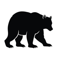 Bear silhouette vector. vector illustration of a bear. 